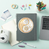 Goud & Zilver Yin Yang Sticker (iPad Cover)
