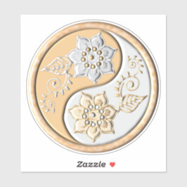 Goud & Zilver Yin Yang Sticker