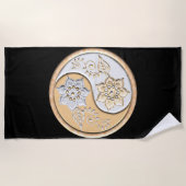 Goud & Zilver Yin Yang Strandlaken (Voorkant)