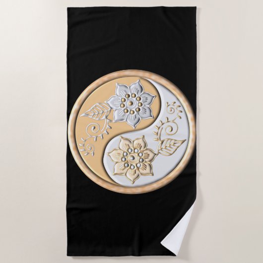 Goud & Zilver Yin Yang Strandlaken (Voorkant)
