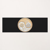 Goud & Zilver Yin Yang Yogamat (Achterkant (horizontaal))