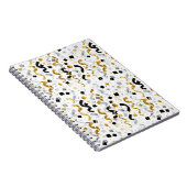 Goud Zilver Zwart Confetti Notitieboek (Rechterzijde)