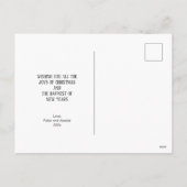 Goud Zilver Zwart Elegante Foto Kerst Briefkaart (Achterkant)
