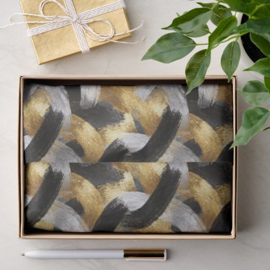 Goud Zilver Zwart Kerstfeest Tissuepapier (Geschenk)