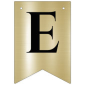 Goud Zilver Zwart Typografie Bruiloft Vlaggetjes (Derde vlag)