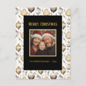 Goud Zilver Zwarte Ornamenten Foto Briefkaart (Voorkant)