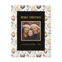 Goud Zilver Zwarte Ornamenten Foto Briefkaart