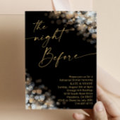 Goud & Zilveren Bokeh Glitter repetitie diner Kaart