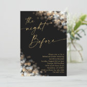 Goud & Zilveren Bokeh Glitter repetitie diner Kaart (Staand voorkant)