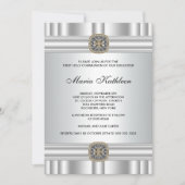 Goud Zilveren Kruis Meisjes Eerste Communie Kaart (Voorkant)