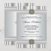 Goud Zilveren Kruis Meisjes Eerste Communie Kaart (Voorkant / Achterkant)