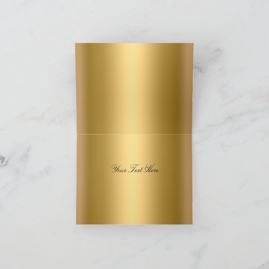 Goud & Zilveren Roos Bedankkaart (Binnen)