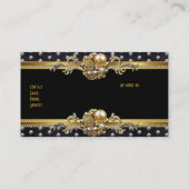 Goud Zilveren Studs Zwart Elegant Classy Jewel 2 Visitekaartje (Achterkant)