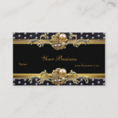 Goud Zilveren Studs Zwart Elegant Classy Jewel 2 Visitekaartje (Voorkant)