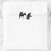 Goud zoeken vierkante sticker (Tas)
