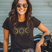 Goud Zon en Maan Ontwerp T-shirt