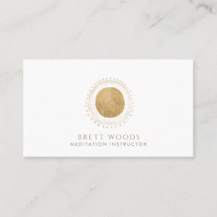 Goud Zon Meditatie-instructeur Visitekaartje