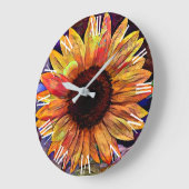 Goud zonnebloem Elegant Collectie Grote Klok (Hoek)