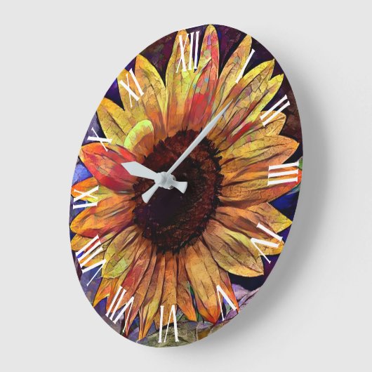 Goud zonnebloem Elegant Collectie Grote Klok (Hoek)