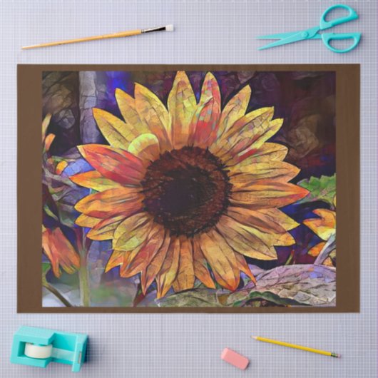 Goud zonnebloem Elegant Collectie Tissuepapier (Craft)