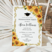  Goud Zonnebloem Geel Bloemen Afstuderen Kaart