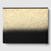 Goud, zonnebloemen, Glitter Wedding Gastenboek (Achterkant)