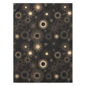 Goud zonnepatroon op zwart tafelkleed (Voorkant)