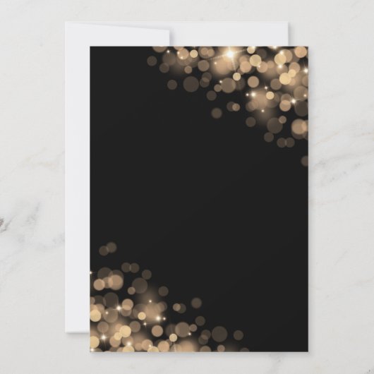 Goud & Zwart 25e bruiloft Jubileum Kaart (Achterkant)