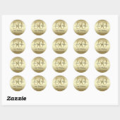 Goud Zwart 50e Bruiloft Jubileum Stickers (Vel)