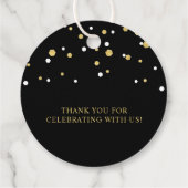 Goud & Zwart 50e Huwelijksjubileum Feest Bedankjes Labels (Achterkant)