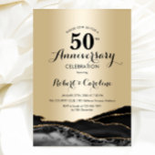 Goud Zwart 50e Jubileum Kaart