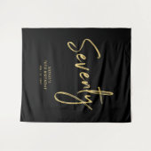 Goud & Zwart 70e Verjaardagsfeest Achtergrond Tapi Wandkleed (Voorkant (horizontaal))