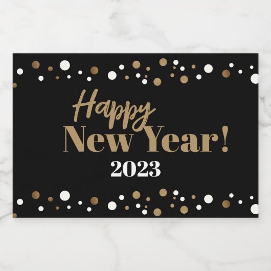 Goud zwart 70ste verjaardagsthema: hartelijk dank sparkling wijnetiket (Enkel label)