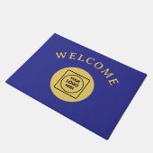 Goud Zwart Aangepaste Zakelijke Logo deurmat (Schuin)