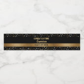 Goud zwart Afgestudeerd gepersonaliseerd Aangepast Waterfles Etiket (Enkel label)