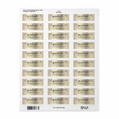 Goud Zwart Afstudeerscript Harten Modern Adres Etiket (Full Sheet)