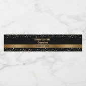 Goud zwart Afstuderen gepersonaliseerde Klasse van Waterfles Etiket (Enkel label)