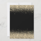 Goud Zwart Afstuderen Party Class van 2024 Kaart (Achterkant)