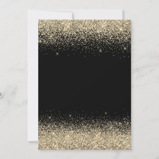 Goud Zwart Afstuderen Party Class van 2024 Kaart (Achterkant)