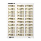 Goud Zwart Afstuderen Script Hearts Modern Adres Etiket (Full Sheet)