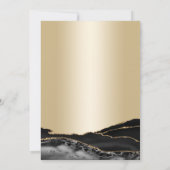 Goud Zwart Agaat Marmer 70e Verjaardag Kaart (Achterkant)