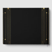Goud & Zwart Art Deco Gatsby Roaring 20's Wedding Gastenboek (Achterkant)