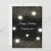 Goud/zwart ballon zakelijke kerstfeest kaart (Achterkant)