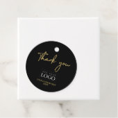 Goud & Zwart Bedankt Zakelijk Logo Bedankjes Labels (In situ)