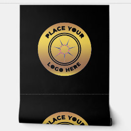 Goud Zwart Bedrijf Logo Patroon Behang