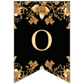 Goud Zwart  Bloemen Bunting Flag Vlaggetjes (Tweede vlag)