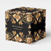 Goud Zwart  Bloemen Favoriet Box Bedankdoosjes (Voorkant Zijde)