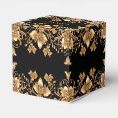 Goud Zwart  Bloemen Favoriet Box Bedankdoosjes (Achterkant)