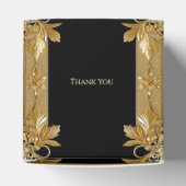 Goud Zwart Bloemen Favoriet Box Bedankdoosjes (Bovenkant)