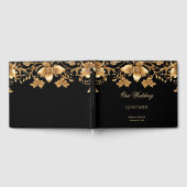 Goud Zwart  Bloemen Gastboek Gastenboek (Volledig)